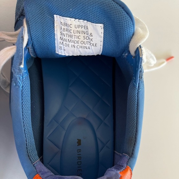 Birdies ‘The Roadrunner’ Suede Athletic Sneakers, Ultramarine Blue/Orange, 8.5 - Picture 11 of 12